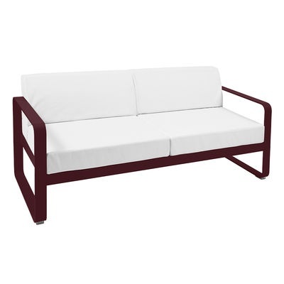 Bellevie Sofa 2 places / L 160 cm - Tissu blanc grisé - Fermob weiß/rot en metall/textil