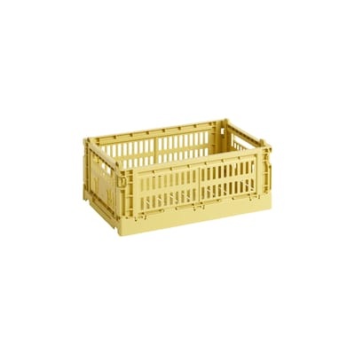 Hay - Korb COLOUR CRATE - hellgelb - Recycling-Polyester - 17/26.5/10.5 cm