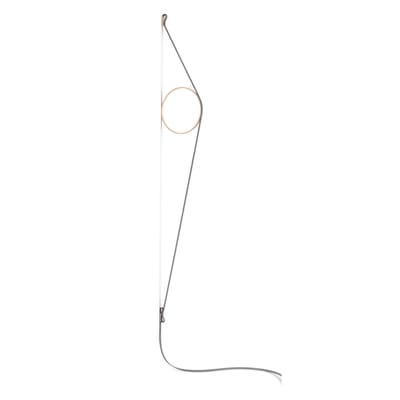 Wirering Wandleuchte / LED - H 208 cm - Flos rosa/grau en metall