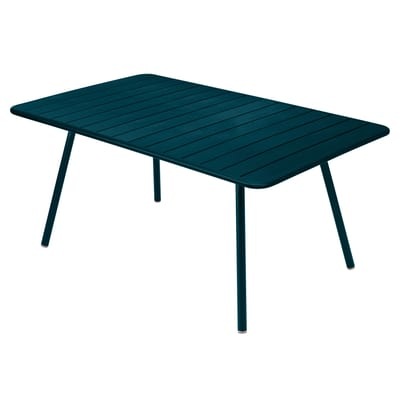 Luxembourg rechteckiger Tisch / für 6 bis 8 Personen - 165 x 100 cm - Fermob blau en metall