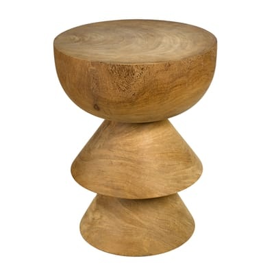 Skirt Beistelltisch / Handgeschnitztes Holz - Pols Potten holz natur en holz