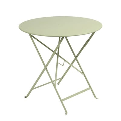 Bistro Klapptisch Ø 77cm - Klapptisch - Mit Loch für Sonnenschirm - Fermob grün en metall