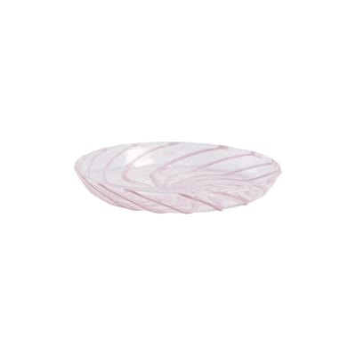 Spin Glasteller / 2er-Set - Glas - Hay rosa/transparent en glas