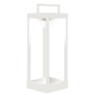 La Lampe Parc L Solarlampe LED / kabellos - H 50 cm - Maiori weiß en metall/glas