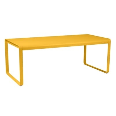 rechteckiger Tisch Bellevie metall gelb / 196 x 90 cm - 8 bis 10 Personen / Metall - Fermob en