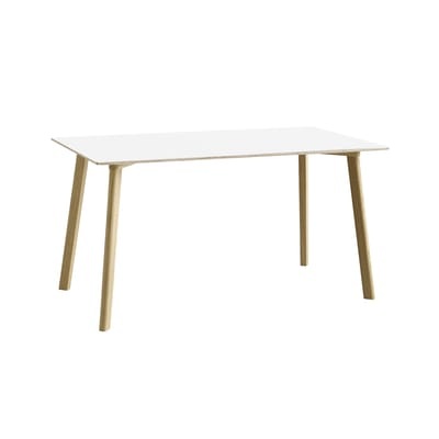 Copenhague CPH DEUX 210 rechteckiger Tisch / 140 x 75 cm - Hay weiß/holz natur en holz