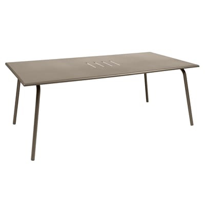 Monceau rechteckiger Tisch / 194 x 94 cm - für 8 Personen - Fermob braun/beige en metall