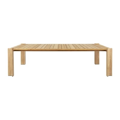 Atmosfera rechteckiger Tisch / 281 x 105 cm - 8 Personen / Teakholz - Gubi holz natur en holz