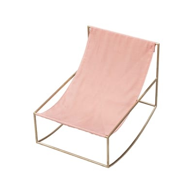 Schaukelstuhl / Leinen - valerie objects rosa en textil