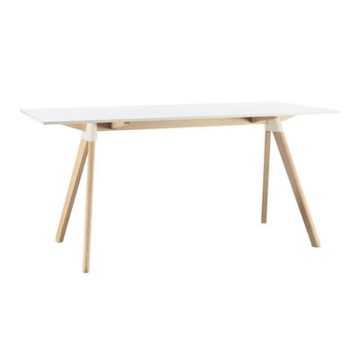 Butch - The Wild Bunch rechteckiger Tisch / 129 x 75 cm - Magis weiß/holz natur en plastikmaterial/holz