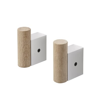 Hook Wandhaken / 2er-Set - Muuto grau en metall/holz