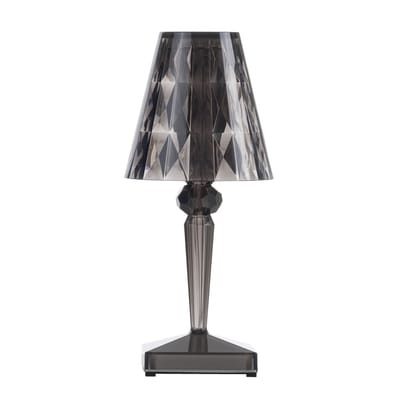 Kartell Battery - LED-Tischlampe IP54, rauchgrau