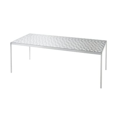 rechteckiger Tisch Fragment glas transparent spiegel / Glas mit Schachbrettmuster - 189 x 87 cm - Glas Italia transparent en glas