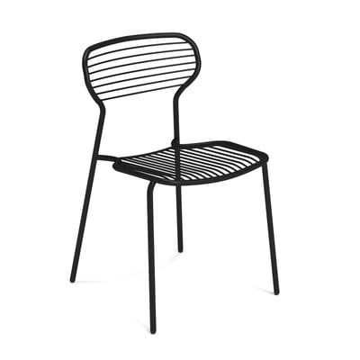 Apero Stapelbarer Stuhl / Stahl - Emu schwarz en metall