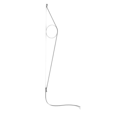 Wirering Wandleuchte / LED - H 208 cm - Flos weiß/grau en metall