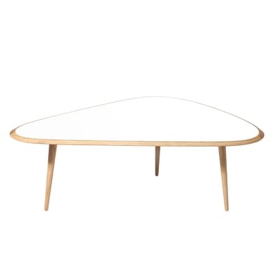 Large Couchtisch / 130 x 85 cm - Lack - RED Edition weiß/holz natur en holz