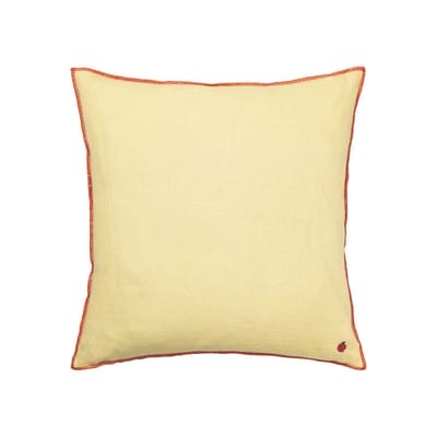 Contrast Kissen / 40 x 40 cm - Leinen - Ferm Living gelb en textil