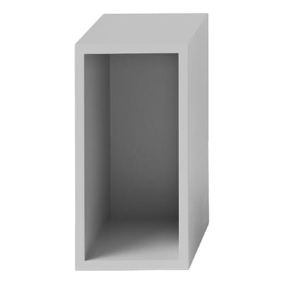 Stacked 2.0 Regal / Größe S - rechteckig - 43 x 21 cm / mit Rückwand - Muuto grau en holz
