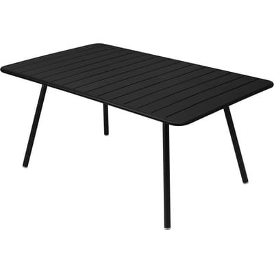 Luxembourg rechteckiger Tisch / für 6 bis 8 Personen - 165 x 100 cm - Fermob schwarz en metall