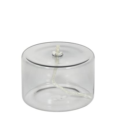 Olie Öllampe / Ø 10 cm x H 6,5 cm - ENOstudio grau/transparent en glas