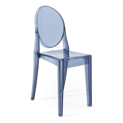 Victoria Ghost Stapelbarer Stuhl / Polycarbonat 2.0 - Kartell blau en plastikmaterial