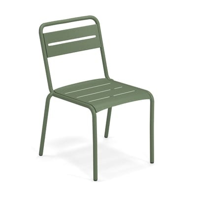 Star Stapelbarer Stuhl / Aluminium - Emu grün en metall