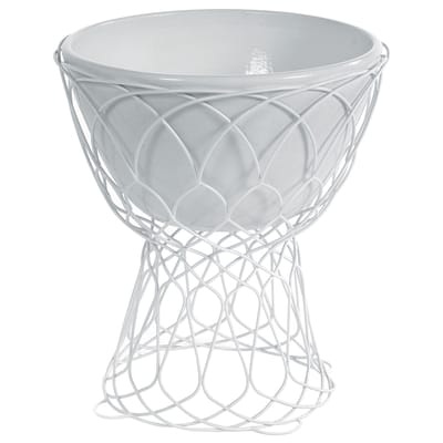 Re-trouvé Blumenkasten klein - Emu weiß en metall