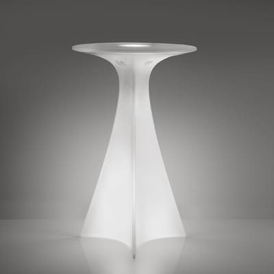 Jet beleuchteter Stehtisch / Ø 62 x H 100 cm - Slide weiß en plastikmaterial