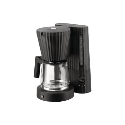 Filterkaffee-Maschine Plissé plastikmaterial schwarz / Programmierbar - 1,5 l /10 Tassen - Alessi schwarz en plastikmaterial