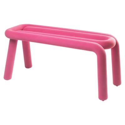 Bold Gepolsterte Bank / Stoff ? L 100 cm - Moustache rosa en textil