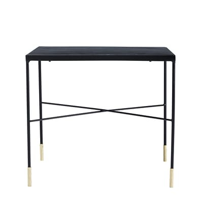 House Doctor-Ox Grey Iron Beistelltisch 50x50, Schwarz/Messing