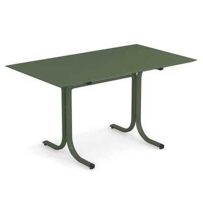 System rechteckiger Tisch / 80 x 140 cm - Emu grün en metall