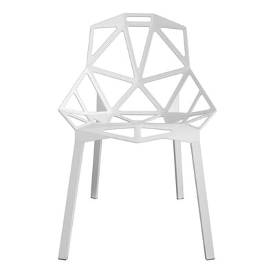 Chair One Stapelbarer Stuhl / Metall - Magis weiß en metall