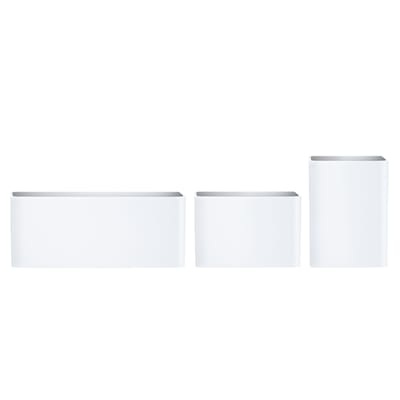 Topf plastikmaterial weiß / 3er-Set - für Regal String - String Furniture weiß en plastikmaterial