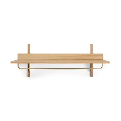 Sector Regal / L 87 x P 37 cm - Mit Kleiderstange - Ferm Living holz natur en holz