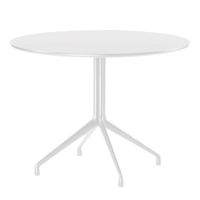 About a Table Runder Tisch / Ø 100 cm - Hay weiß en metall/plastikmaterial