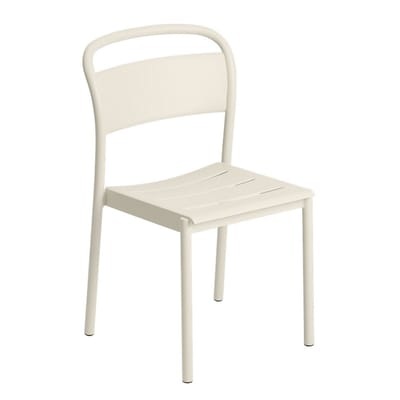 Linear Stapelbarer Stuhl / Stahl - Muuto weiß en metall