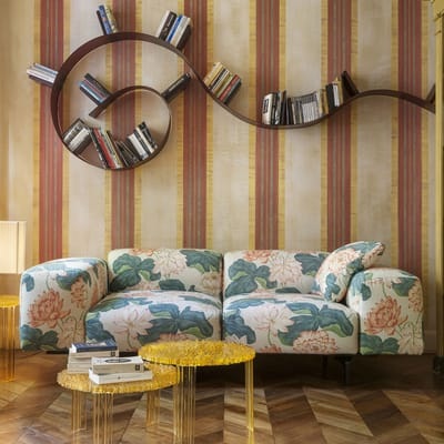Largo Sofa 2 Sitze / L 226 cm - Kartell orange/bunt/grün en textil