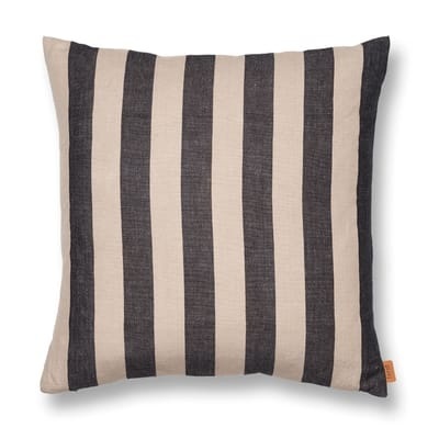 Grand Kissen / Leinen & Baumwolle 50 x 50 cm - Ferm Living schwarz/beige en textil