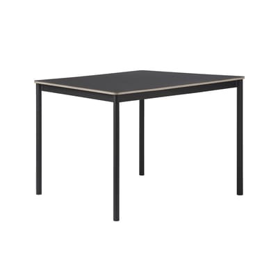 Base rechteckiger Tisch / Tischplatte aus Holz - 140 x 80 cm - Muuto schwarz en holz