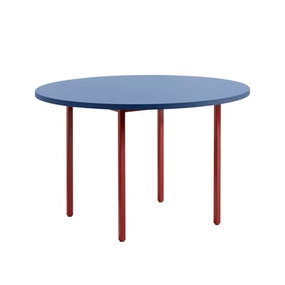 Two-Colour Runder Tisch / Ø 120 cm - MDF Valchromat® - Hay blau en holz