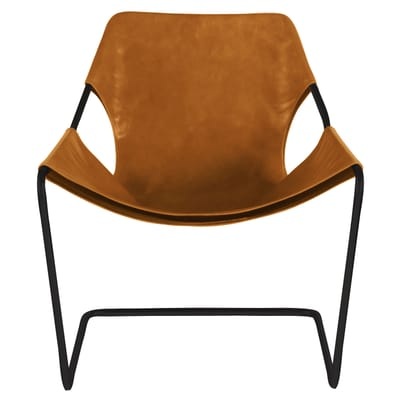 Paulistano Sessel Carbon - Objekto gelb/braun en leder