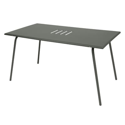 Monceau rechteckiger Tisch / 146 x 80 cm - für 6 Personen - Fermob grün/grau en metall