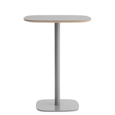 Stehtisch Form metall plastikmaterial holz grau / 70 x 70 cm x H 94,5 cm - Normann Copenhagen grau en metall