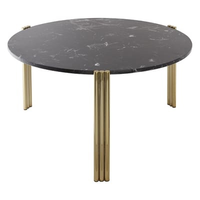 Tribus Couchtisch / Ø 80 x H 45 cm - Marmor - AYTM schwarz en stein