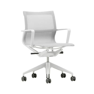 Physix Sessel mit Rollen / Mesh-Gewebe - Vitra grau/silber en textil