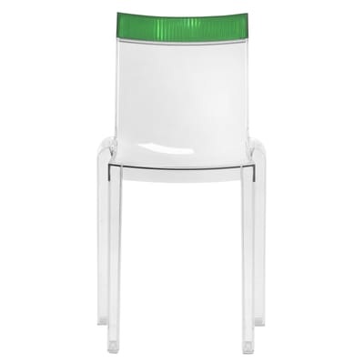 Hi Cut Stapelbarer Stuhl Gestell kristallklar - Kartell grün/transparent en plastikmaterial