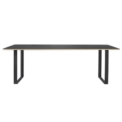 70-70 XL rechteckiger Tisch / 255 x 108 cm - Muuto schwarz en metall/plastikmaterial/holz