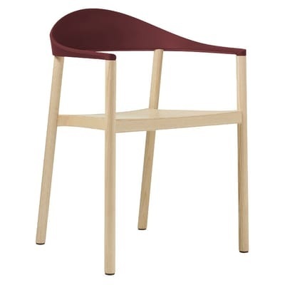 Monza Stapelbarer Sessel Gestell Naturholz - Plank violett/holz natur en plastikmaterial/holz