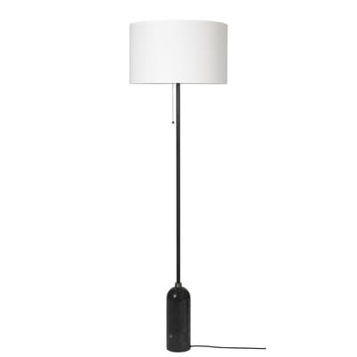 Gubi-Gravity Standleuchte, Schwarz Marmor/ Weiss